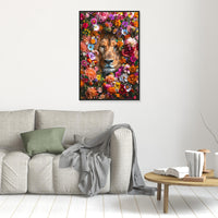 Lion Flowers Portrait