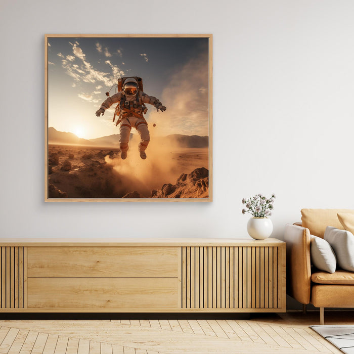 Flying astronaut in desert #2