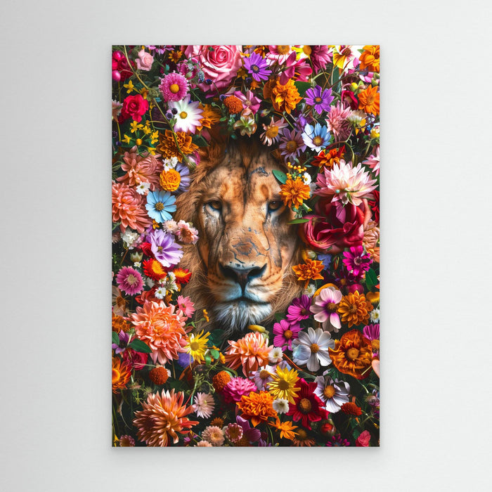 Lion Flowers Portrait