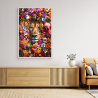 Lion Flowers Portrait
