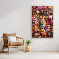 Lion Flowers Portrait
