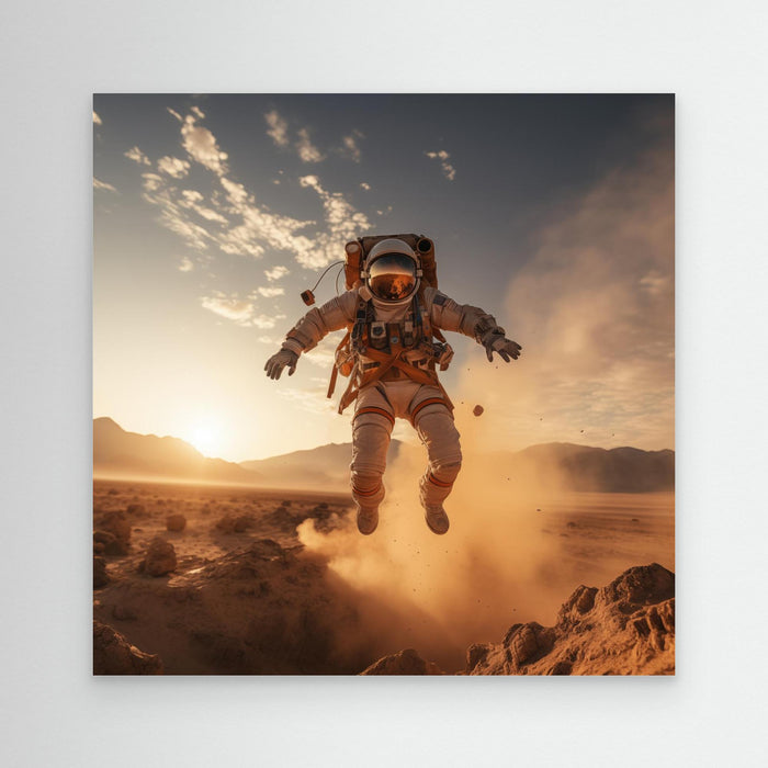 Flying astronaut in desert #2