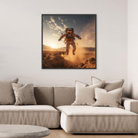 Flying astronaut in desert #2