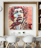 Hendrix Cola, tableau de MaxL accroché au mur, mise en situation 1
