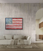 America First, tableau de MaxL accroché au mur, mise en situation 2