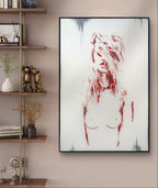 Ines, tableau de MaxL accroché au mur, mise en situation 3