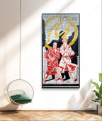 La Marque Jaune, tableau de MaxL accroché au mur, mise en situation 1
