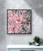 Think Pink, tableau de MaxL accroché au mur, mise en situation 2