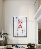 Ines, tableau de MaxL accroché au mur, mise en situation 1