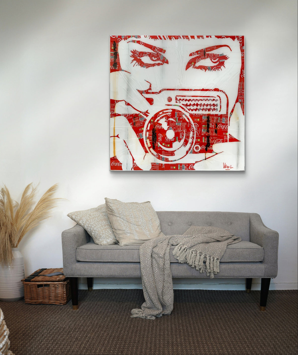 Clic Clac, tableau de MaxL accroché au mur, mise en situation 3
