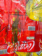 Superman Recycling de MaxL, détail des canettes découpées 1