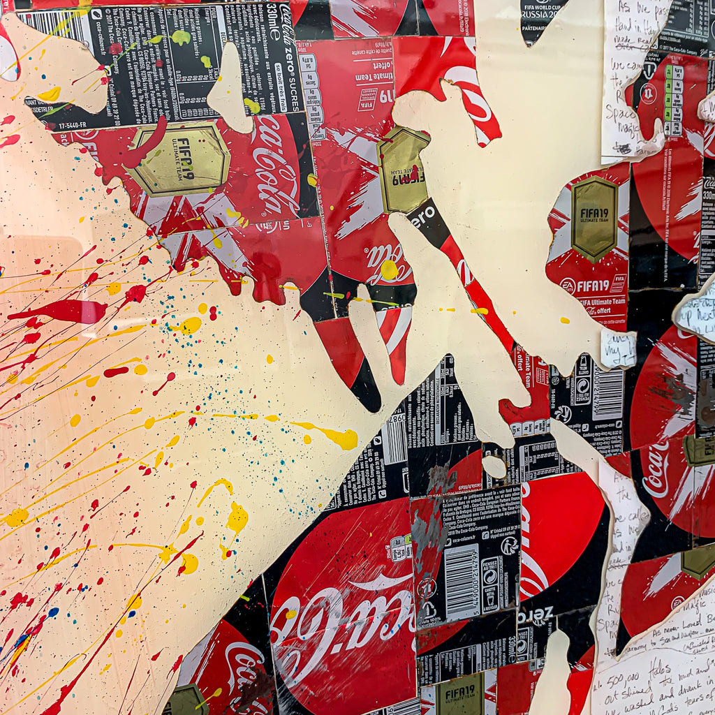 Hendrix Cola de MaxL, détail des canettes découpées et de la résine