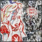 Sooo Rock !, tableau pop art de MaxL en canettes recyclées, vue de face