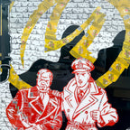 La Marque Jaune de MaxL, détail des canettes découpées et de la résine 1