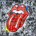 Stones, tableau pop art de MaxL en canettes recyclées, vue de face