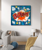 Boom, tableau de MaxL accroché au mur, mise en situation 2