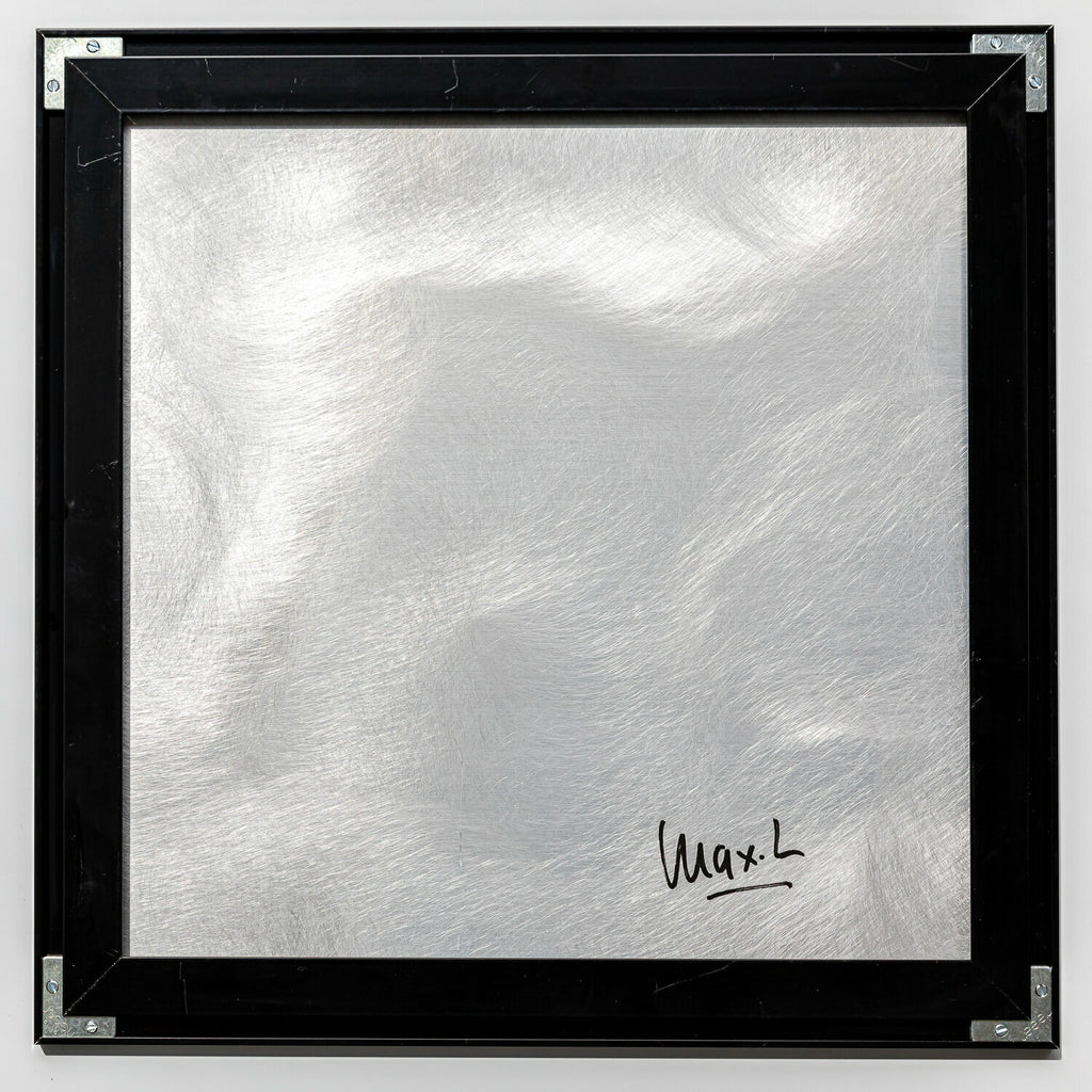 Ariana Black & Blue de MaxL, dos du tableau avec la signature de l'artiste