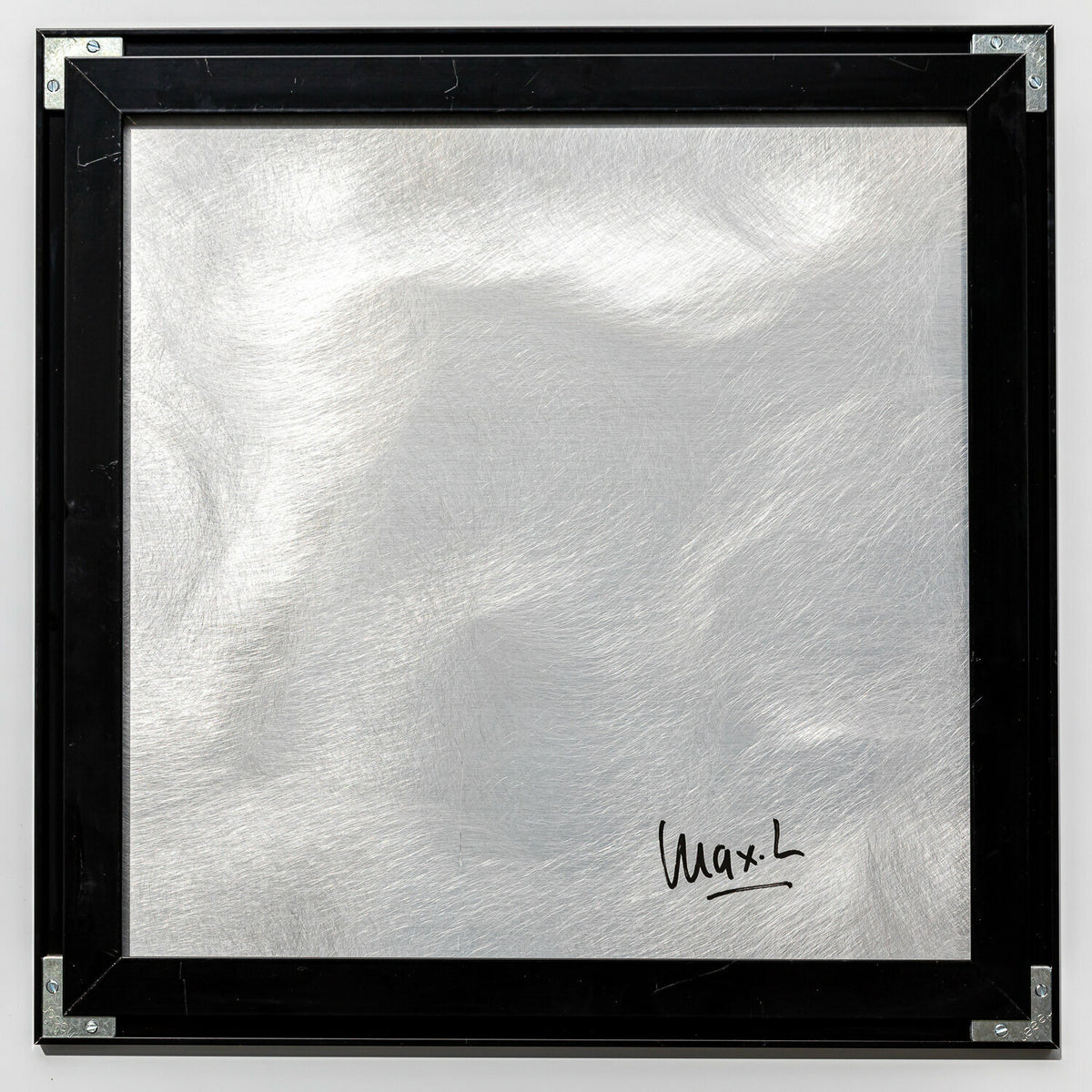 Ariana Black & Blue de MaxL, dos du tableau avec la signature de l'artiste