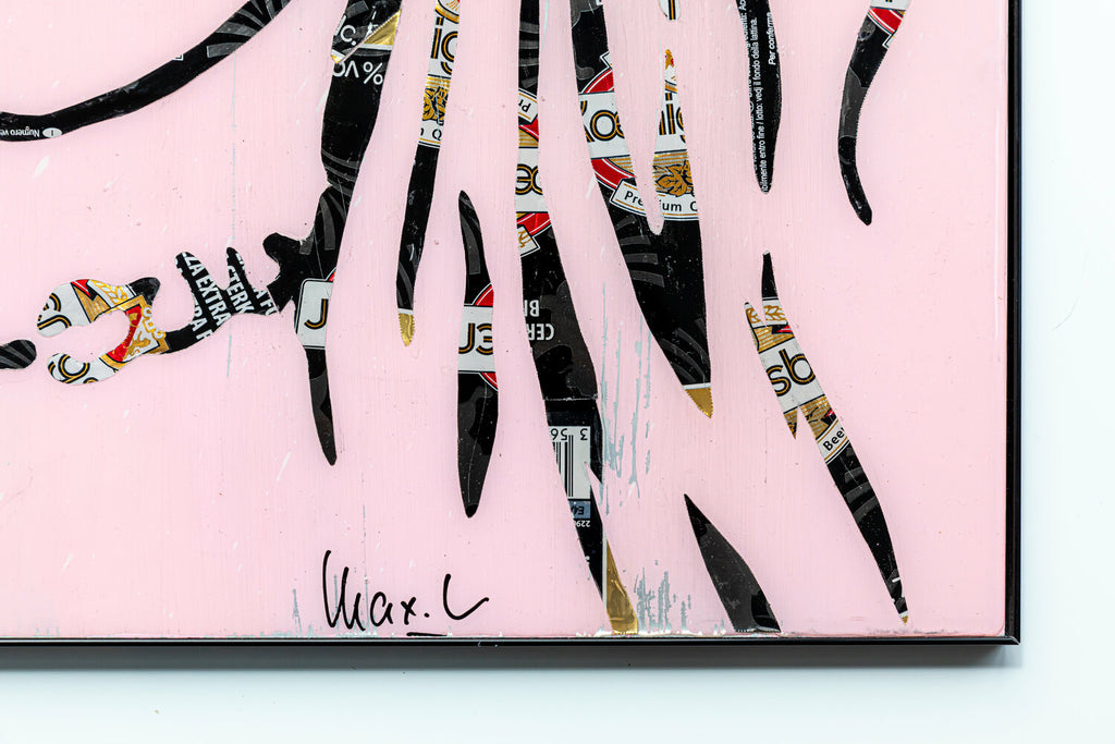 Ariana Pink & Black de MaxL, détail avec la signature de l'artiste