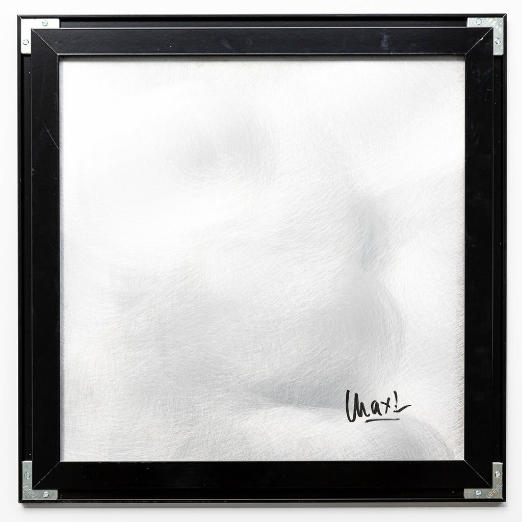 Ariana Pink & Black de MaxL, dos du tableau avec la signature de l'artiste