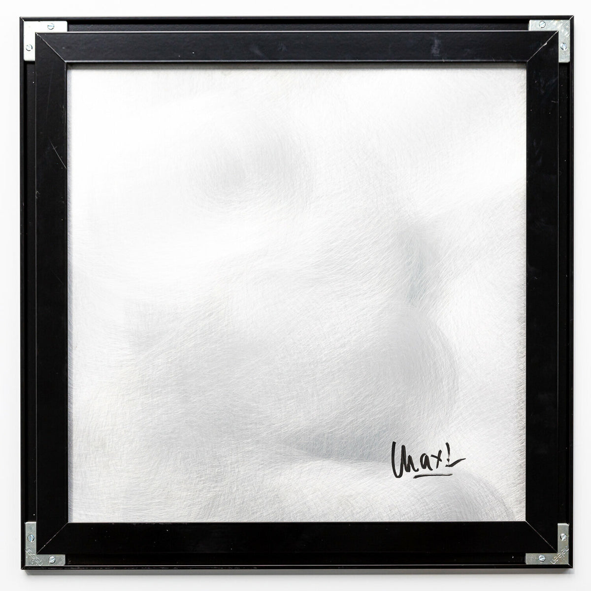 Ariana Pink & Black de MaxL, dos du tableau avec la signature de l'artiste