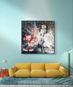 Mickey & Marilyn, tableau de MaxL accroché au mur, mise en situation 1