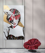 Rock Valentina, tableau de MaxL accroché au mur, mise en situation 2