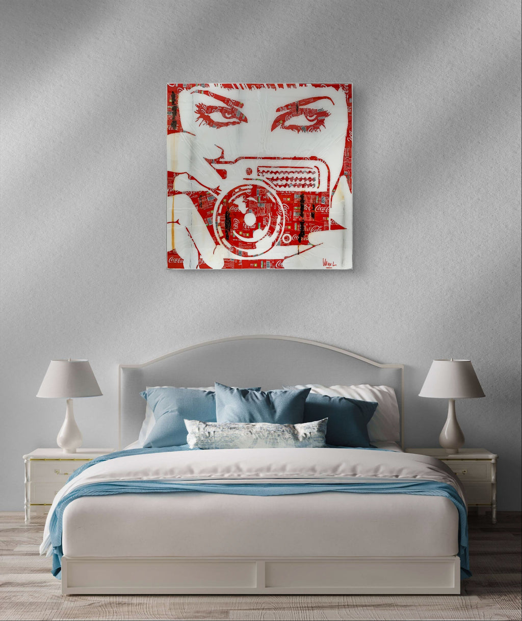 Clic Clac, tableau de MaxL accroché au mur, mise en situation 1