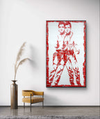 Double Elvis, tableau de MaxL accroché au mur, mise en situation 5