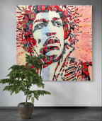 Hendrix Cola, tableau de MaxL accroché au mur, mise en situation 3