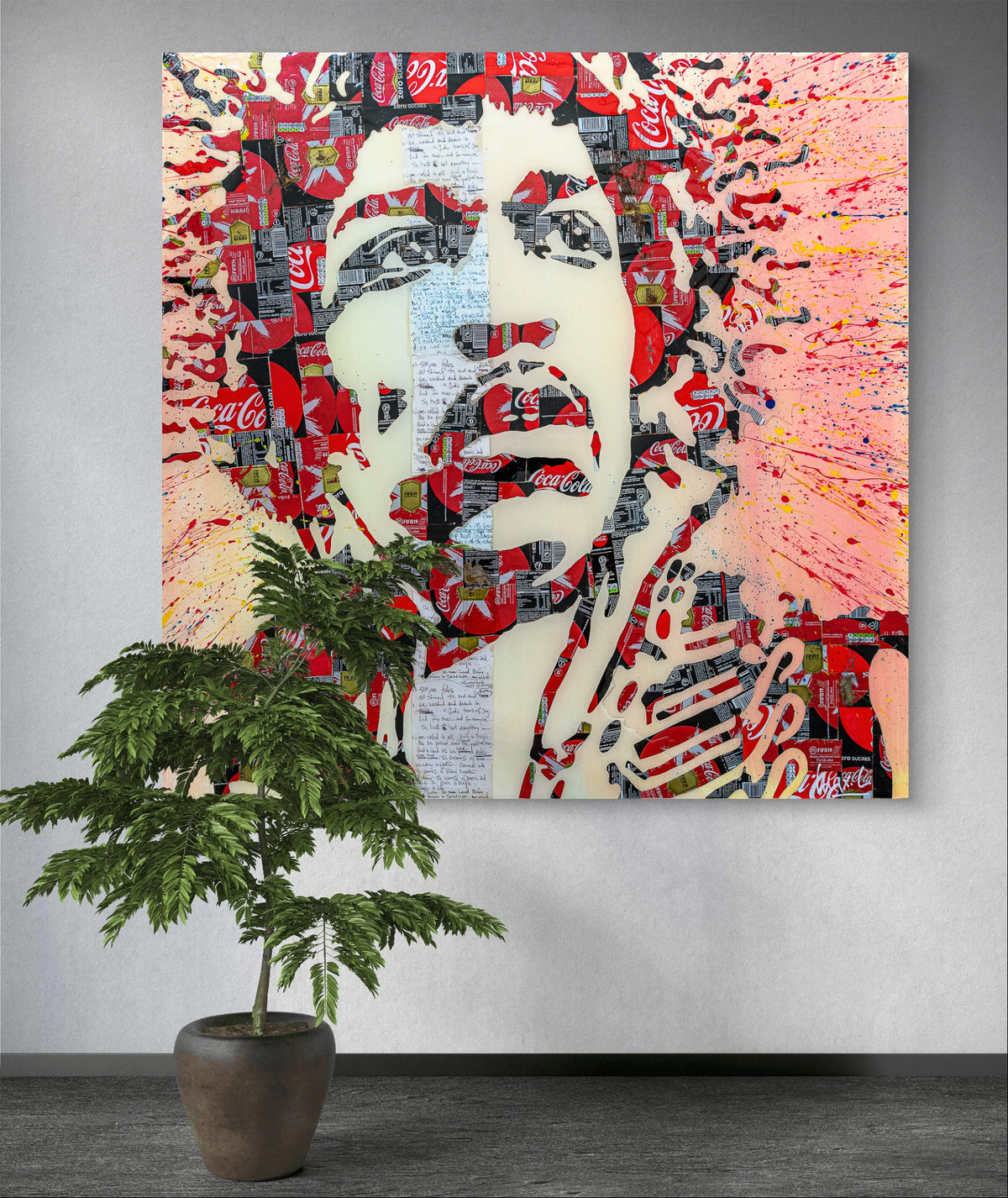 Hendrix Cola, tableau de MaxL accroché au mur, mise en situation 3