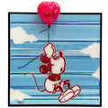 Love is in the air, tableau pop art de MaxL en canettes recyclées et résine, vue de face