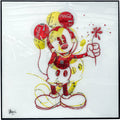 Mickey Double, tableau pop art de MaxL en canettes recyclées et résine, vue de face