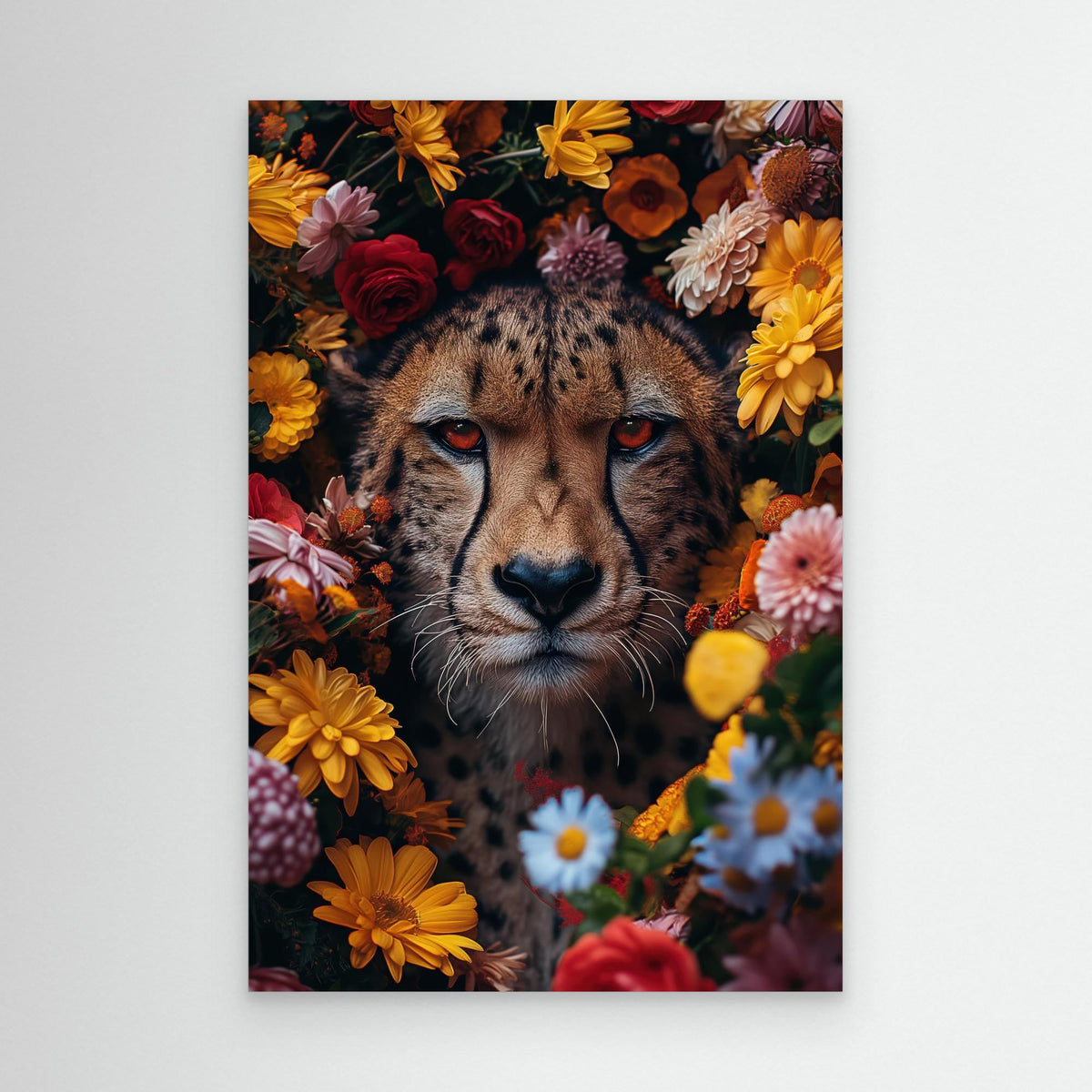 Cheetah Flowers portrait
