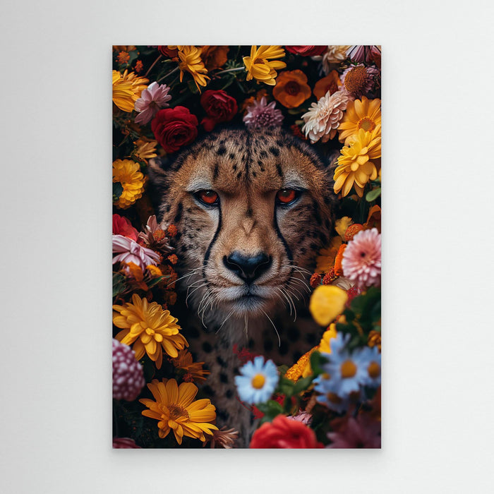 Cheetah Flowers portrait