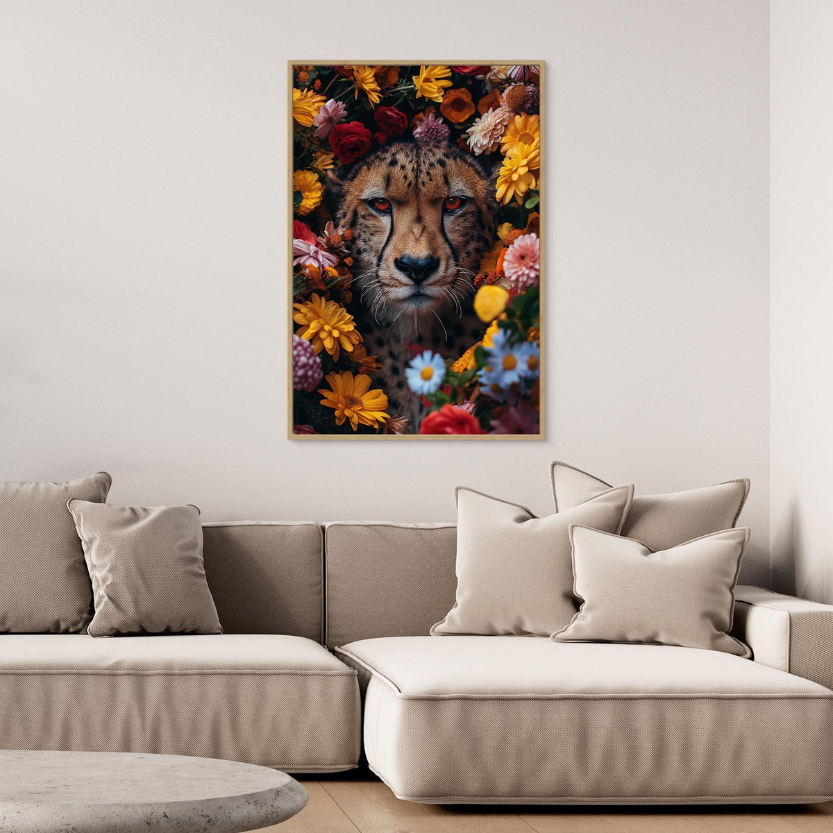 Cheetah Flowers portrait