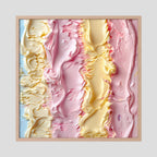 Affiche Ice Creamy de MaxL encadrée, cadre en chêne clair
