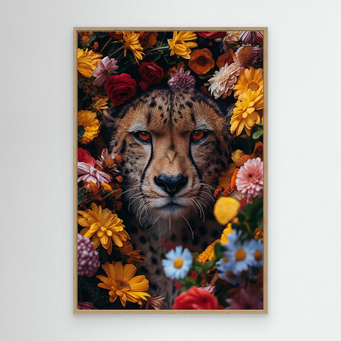Cheetah Flowers portrait