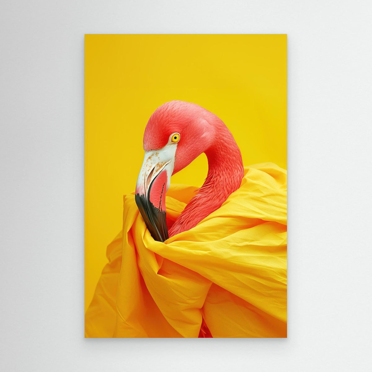 Diva Flamingo Portrait, tirage sur toile sans cadre de MaxL