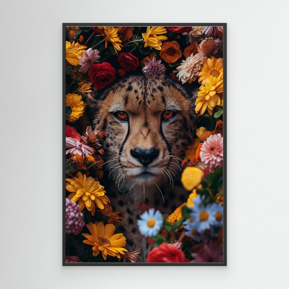 Cheetah Flowers portrait
