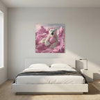 Affiche Pink Polar Ice Cream #2 de MaxL au-dessus d'un lit, dans une chambre