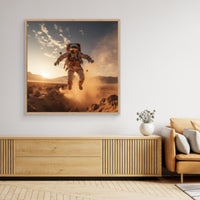 Flying astronaut in desert #2