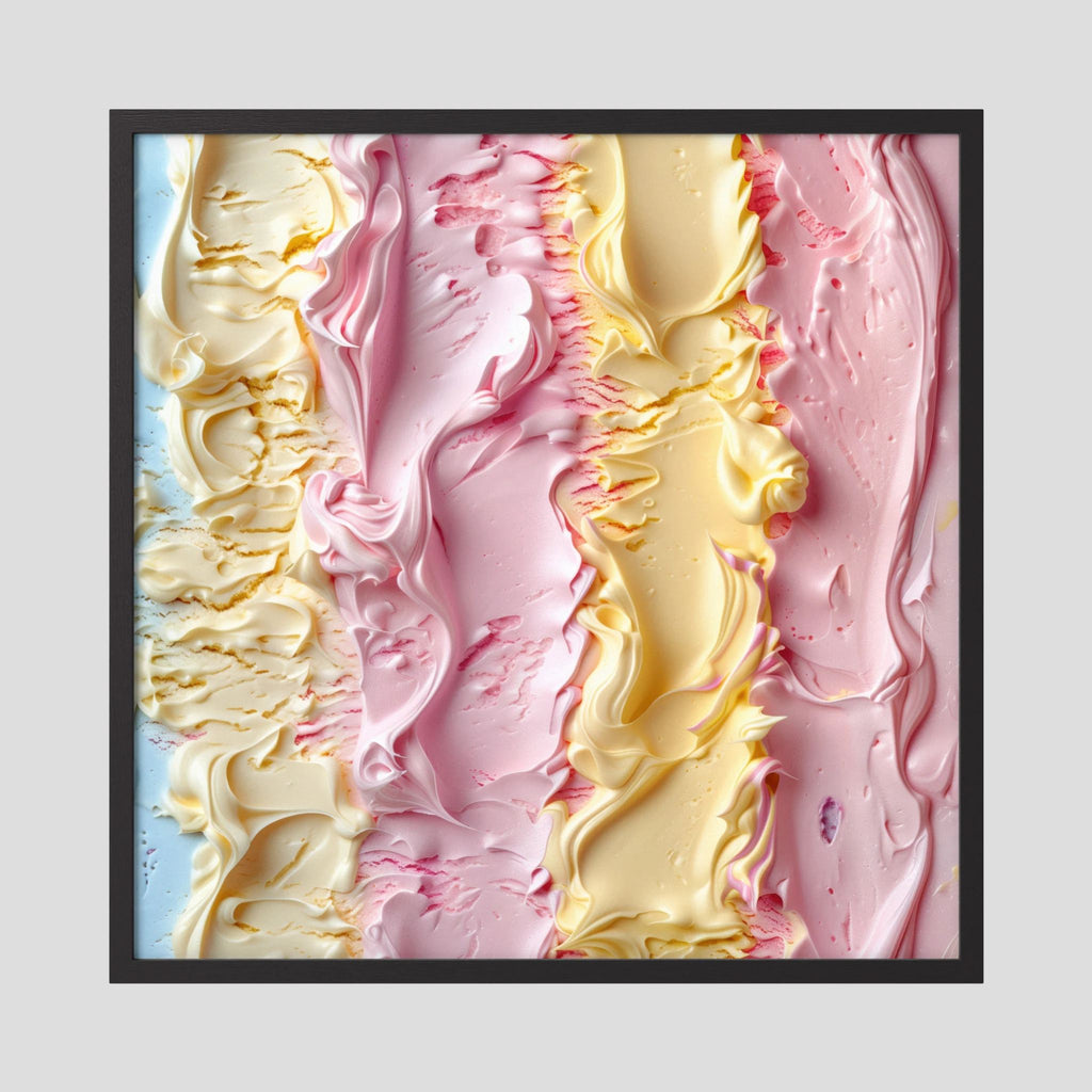 Affiche Ice Creamy de MaxL encadrée, cadre en bois noir