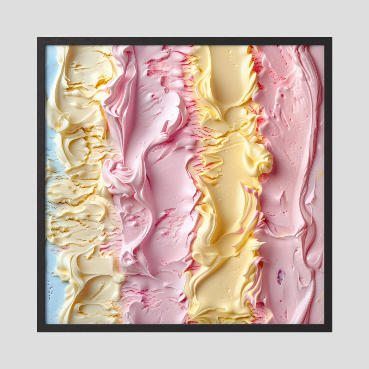 Affiche Ice Creamy de MaxL encadrée, cadre en bois noir