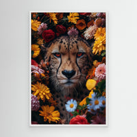 Cheetah Flowers portrait
