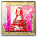 Mona Cola, tableau pop art de MaxL en canettes recyclées et résine, vue de face