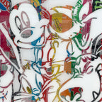 Party Toons de MaxL, détail des visages en canettes