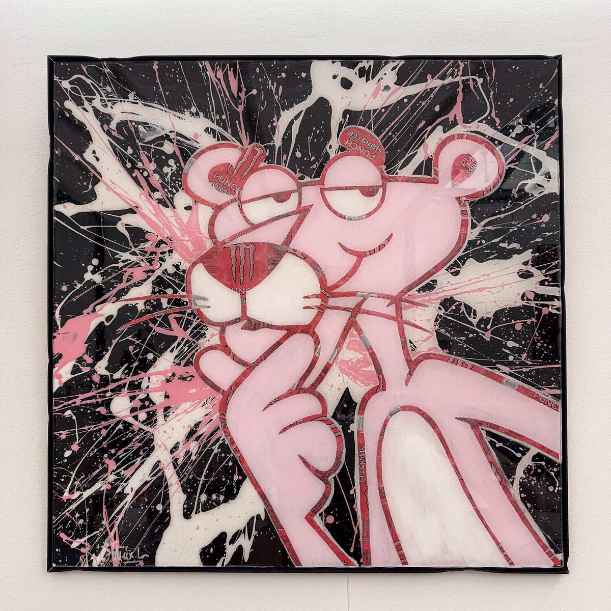 Pink Pollock Panther de MaxL, accroché au mur