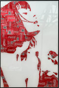 Respire !, tableau pop art de MaxL en canettes recyclées et résine, vue de face