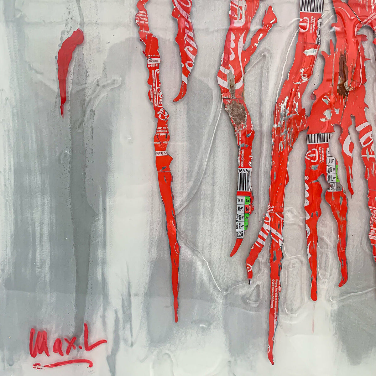 Sotigui de MaxL, détail avec la signature de l'artiste